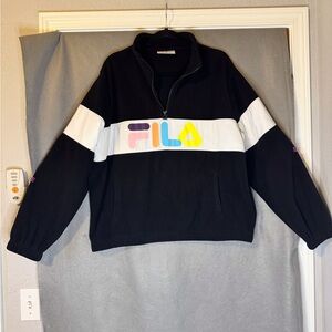 Fila Black Pullover with Logo. Excellent Condition.